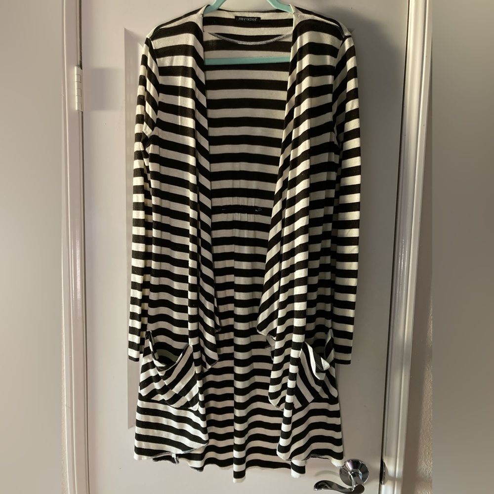 for cynthia Women’s Striped Sweater Cardigan